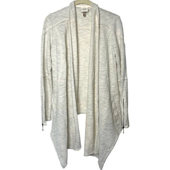 Rose Knox Open Shimmery Cardigan Sweater Boho Raw Hem Small - Picture 4 of 8